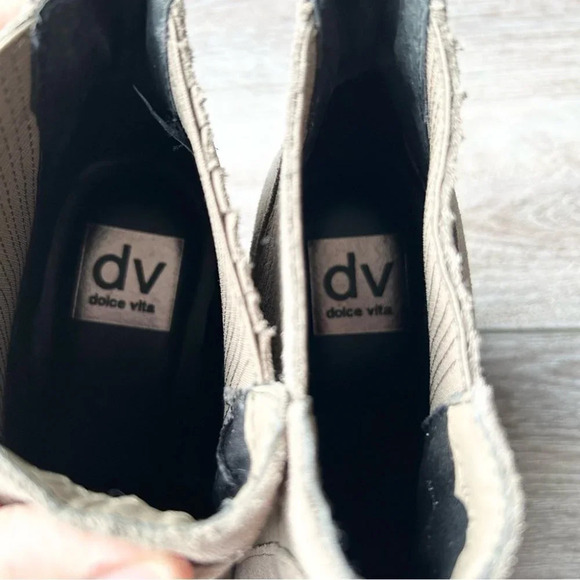 Dolce Vita Taupe Suede Leather Wedge  Booties - Picture 9 of 15